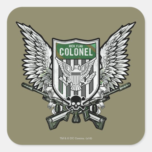 自殺班 | Rickフラッグドクレストタトゥーアート スクエアシール (正面)