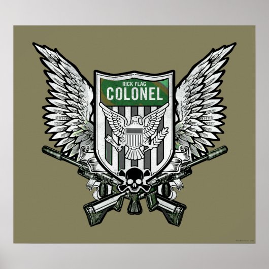 自殺班 | Rickフラッグドクレストタトゥーアート ポスター (正面)