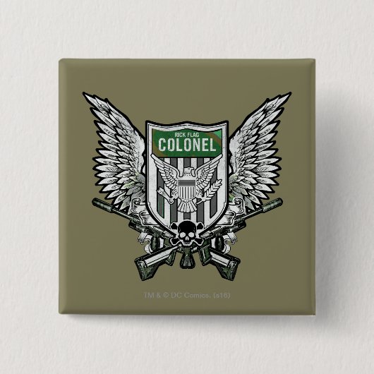 自殺班 | Rickフラッグドクレストタトゥーアート 缶バッジ (正面)