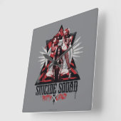 自殺班 | Squad かわいらし Girls スクエア壁時計 (傾斜)