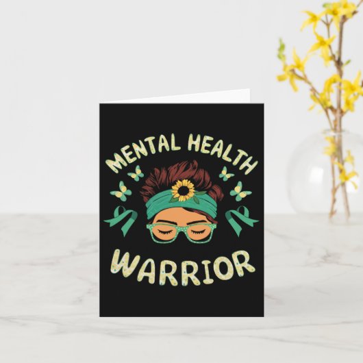 自殺認識度うつ病の不安メンタルヘルス カード (黄色い花)