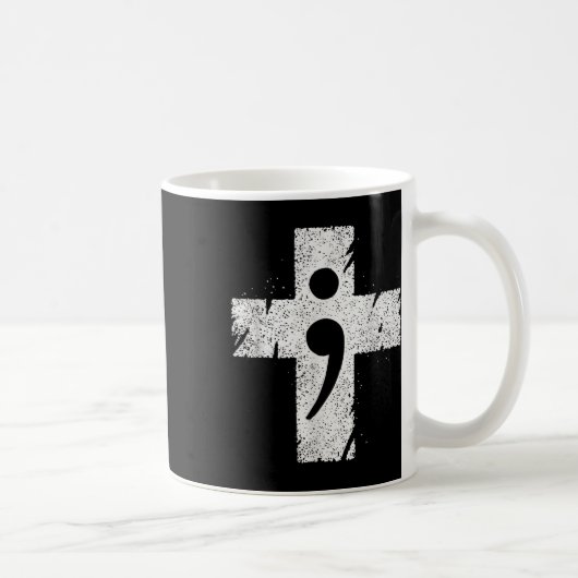 自殺認識度うつ病の不安メンタルヘルス コーヒーマグカップ (右)