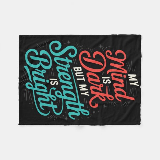 自殺認識度うつ病の不安メンタルヘルス フリースブランケット (正面(横))