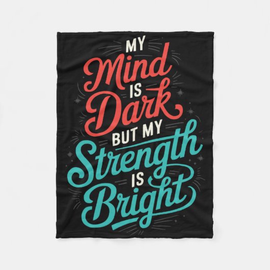 自殺認識度うつ病の不安メンタルヘルス フリースブランケット (正面)