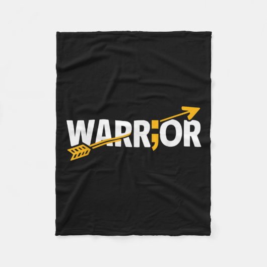 自殺認識度うつ病の不安メンタルヘルス フリースブランケット (正面)