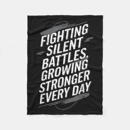 自殺認識度うつ病の不安メンタルヘルス フリースブランケット (正面)