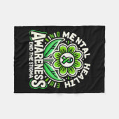 自殺認識度うつ病の不安メンタルヘルス フリースブランケット (正面(横))