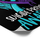 自殺認識度ウィングス&amp；リボン自殺 ポスター (角)