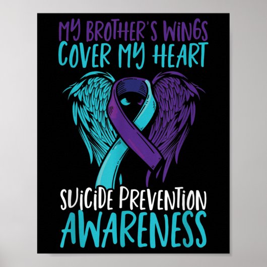 自殺認識度ウィングス&amp；リボン自殺 ポスター (正面)