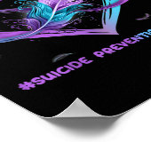 自殺認識度ウイングエンジェルリボン自殺 ポスター (角)