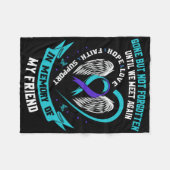 自殺認識度シャツの友人が消えた忘れが フリースブランケット (正面(横))