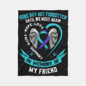 自殺認識度シャツの友人が消えた忘れが フリースブランケット (正面)