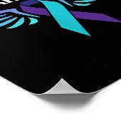 自殺認識度シャツの翼とリボン自殺 ポスター (角)