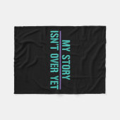 自殺認識度シャツの身の上話 フリースブランケット (正面(横))