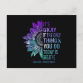 自殺認識度シャツひまわりプレゼント ポストカード (正面)