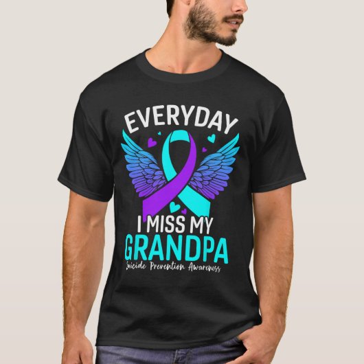自殺認識度シャツグランパ自殺防止 Tシャツ (正面)