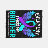 自殺認識度シャツブラザー自殺防止 フリースブランケット (正面(横))