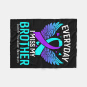 自殺認識度シャツブラザー自殺防止 フリースブランケット (正面(横))