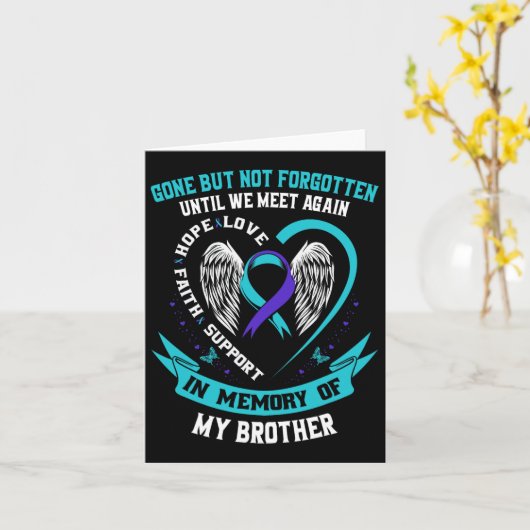 自殺認識度シャツブラザー行ったが許可しない カード (黄色い花)