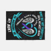 自殺認識度シャツ叔母が行ったがフォルゴットではない フリースブランケット (正面(横))