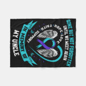 自殺認識度シャツ叔父が行ったがforgottではない フリースブランケット (正面(横))