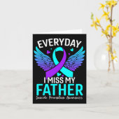 自殺認識度シャツ父自殺防止 カード (黄色い花)