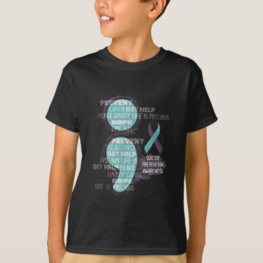 自殺認識度シャツ自殺防止 Tシャツ (正面)