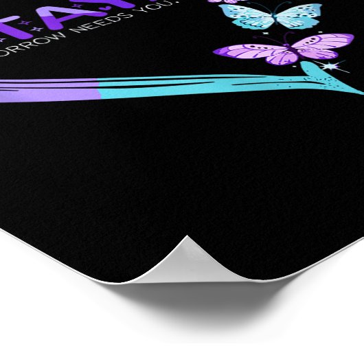 自殺認識度ステイ明日お前が必要 ポスター (角)