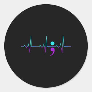 自殺認識度ヘビーハッピーリボンサポート ラウンドシール