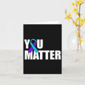 自殺認識度メンタルヘルス認識度メンズ カード (黄色い花)