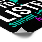 自殺認識度リボンメンタルヘルス自殺 ポスター (角)