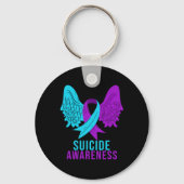 自殺認識度リボン精神保健病 キーホルダー (裏面)