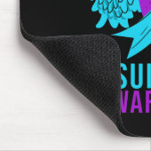 自殺認識度リボン精神保健病 マウスパッド (コーナー)