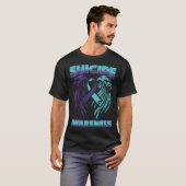 自殺認識度リボン翼自殺防止 Tシャツ (正面フル)