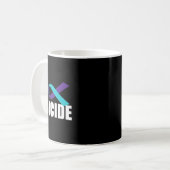 自殺認識度リボン自殺予防 コーヒーマグカップ (正面左)