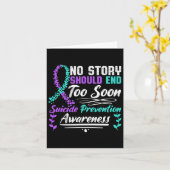 自殺認識度リボン話も終わらせてはいけないS カード (黄色い花)