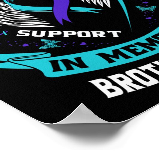 自殺認識度ワイシャツ義兄メンズ女性 ポスター (角)