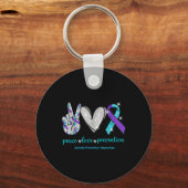 自殺認識度平和ラブ防止1 キーホルダー (正面)