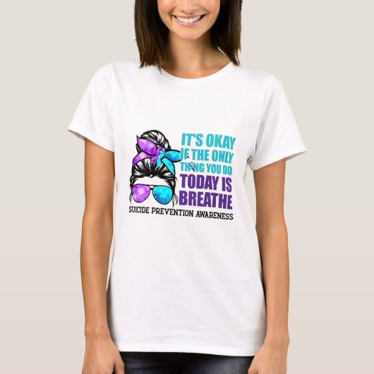 自殺認識度引用文メッシーバン Tシャツ (正面)