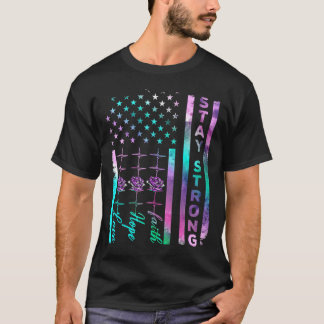 自殺認識度強い米国アメリカンの苦悩を維持 Tシャツ