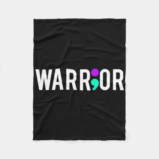 自殺認識度戦士デザインギフトのための精神的H フリースブランケット (正面)