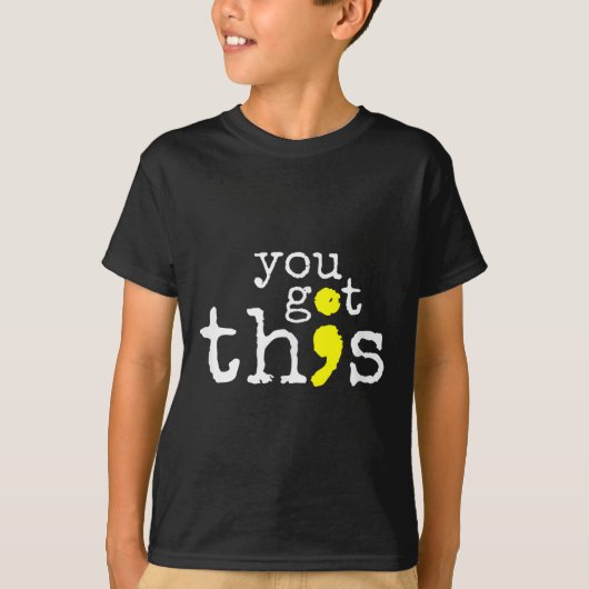 自殺認識度支援前向き引用文 Tシャツ (正面)