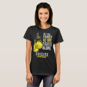 自殺認識度月ボクシンググローブイエローリボ Tシャツ (正面フル)