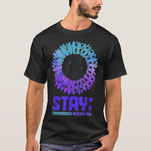 自殺認識度月滞在メンタルヘルスS Tシャツ (正面)