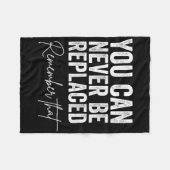 自殺認識度決して置き換えられない思い出 フリースブランケット (正面(横))