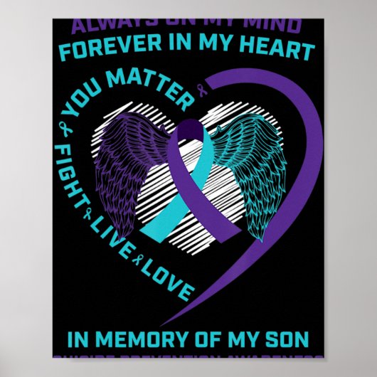 自殺認識度私の息子を思い出す問題S ポスター (正面)
