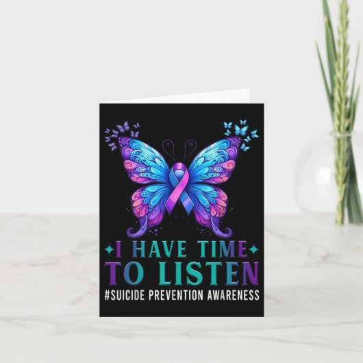 自殺認識度私は精神的なヘア聞に時間がある カード (正面)