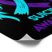 自殺認識度翼とリボンティール（緑がかった色）とプル ポスター (角)