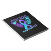 自殺認識度翼とリボン自殺の防止 ノートパッド (アングル)