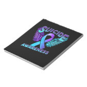 自殺認識度翼とリボン自殺の防止 ノートパッド (回転)